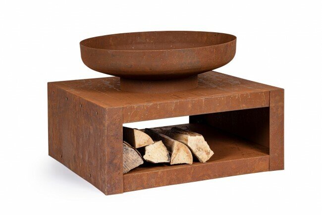 Vatra de foc fier maro 70x70x38 cm