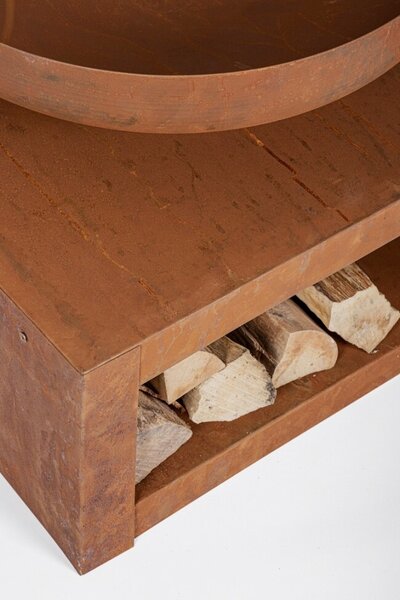 Vatra de foc fier maro 70x70x38 cm