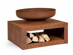 Vatra de foc fier maro 70x70x38 cm